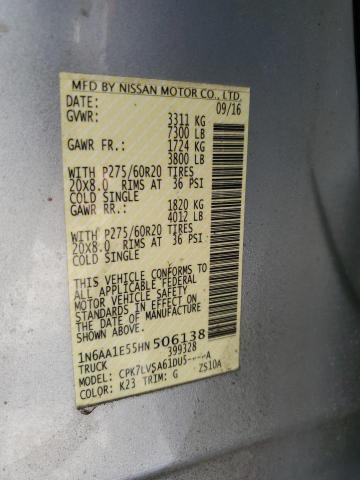 2017 NISSAN TITAN SV - 1N6AA1E55HN506138