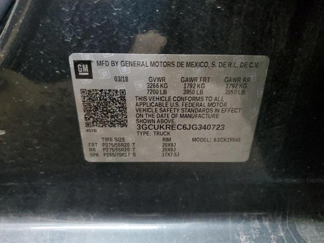 2018 CHEVROLET 1500 3GCUKREC6JG340723
