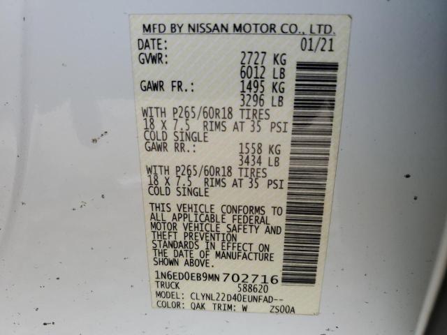 2021 NISSAN FRONTIER S 1N6ED0EB9MN702716