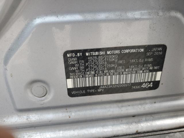 2017 MITSUBISHI OUTLANDER SE JA4AZ3A32HZ006517