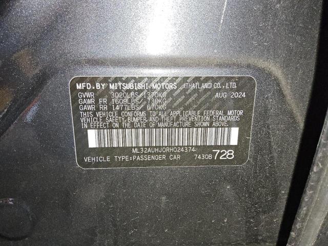 2024 MITSUBISHI MIRAGE ES ML32AUHJ0RH024374