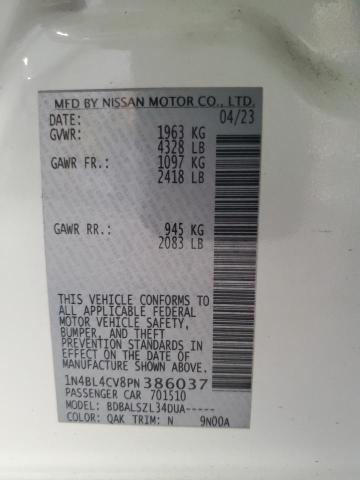 2023 NISSAN ALTIMA SR 1N4BL4CV8PN386037