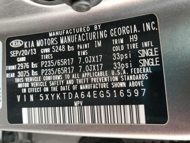 2014 KIA SORENTO LX - 5XYKTDA64EG516597