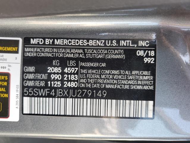 2018 MERCEDES-BENZ C 300 55SWF4JBXJU279149