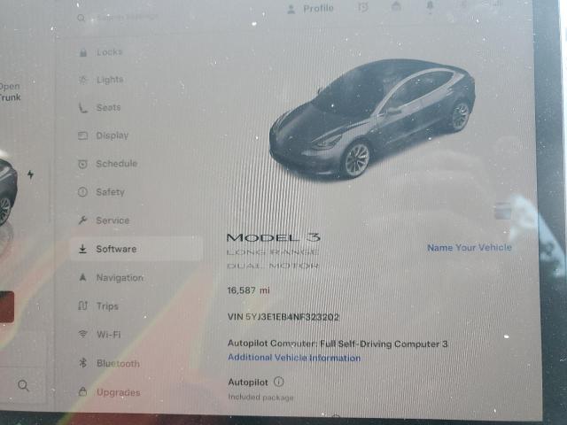 2022 TESLA MODEL 3 5YJ3E1EB4NF323202