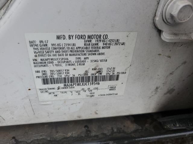 2018 FORD ECOSPORT T MAJ6P1WLXJC159546