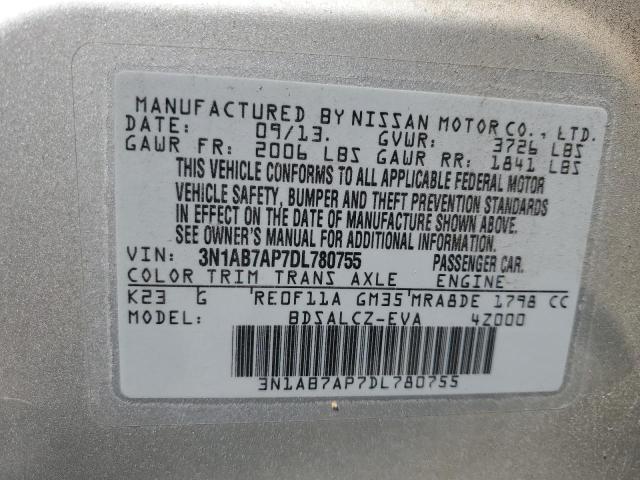 2013 NISSAN SENTRA S - 3N1AB7AP7DL780755