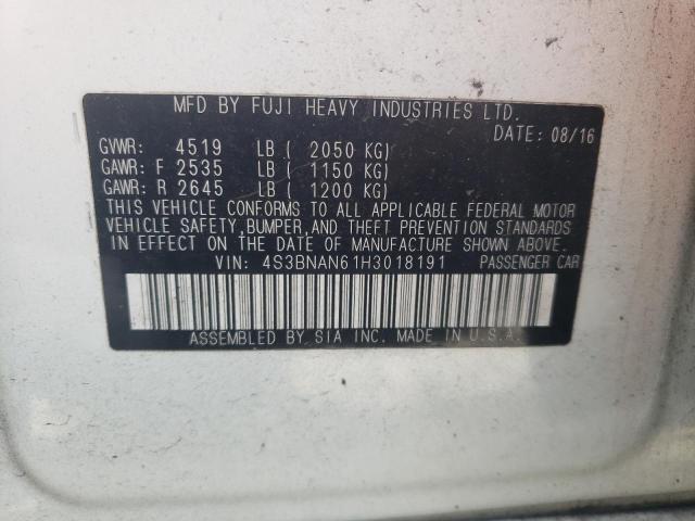 2017 SUBARU LEGACY 2.5 4S3BNAN61H3018191