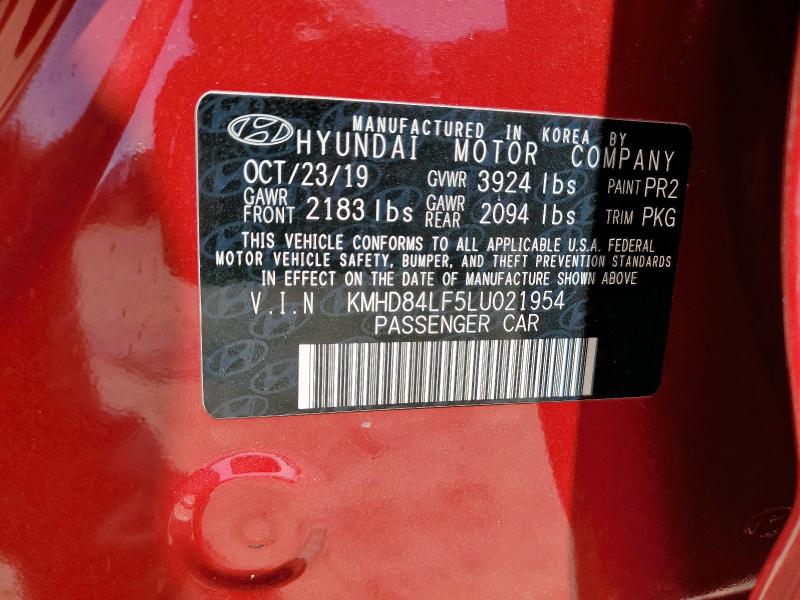 2020 HYUNDAI ELANTRA SE - KMHD84LF5LU021954