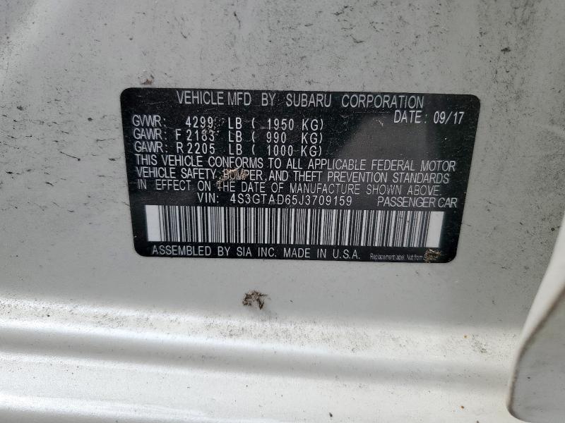 2018 SUBARU IMPREZA PR 4S3GTAD65J3709159