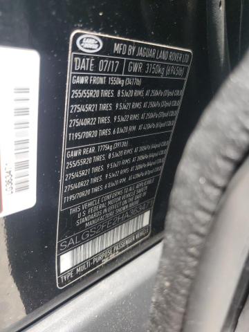 2017 LAND ROVER RANGE ROVE SALGS2FE2HA363471
