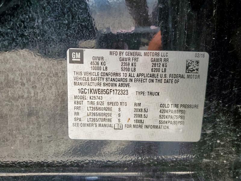 2016 CHEVROLET SILVERADO - 1GC1KWE85GF172323