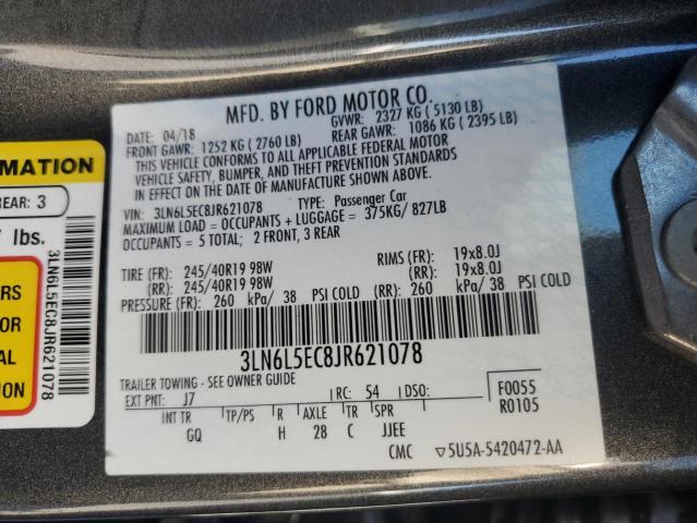 2018 LINCOLN MKZ RESERVE 3LN6L5EC8JR621078