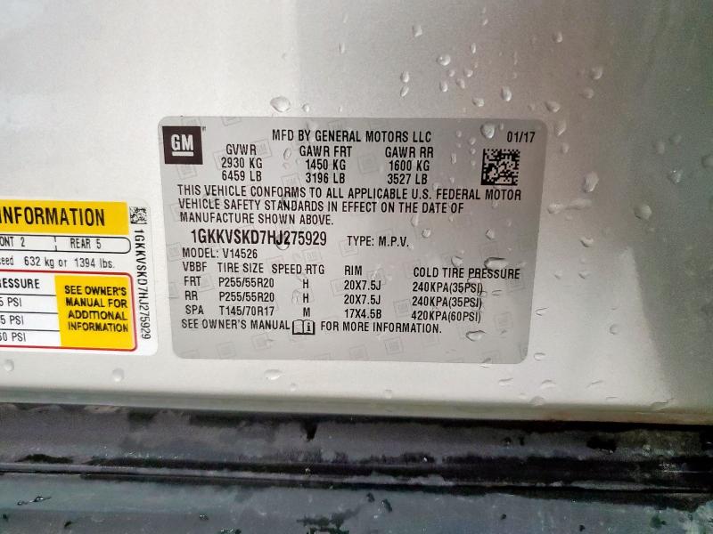 2017 GMC ACADIA LIM 1GKKVSKD7HJ275929