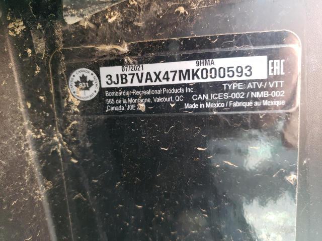2021 CAN-AM DEFENDER MAX LIMITED 3JB7VAX47MK000593