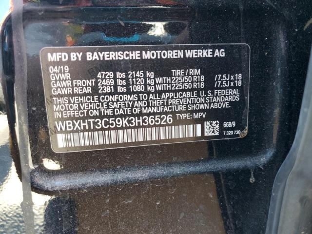 2019 BMW X1 XDRIVE2 WBXHT3C59K3H36526