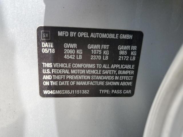 2018 BUICK REGAL PREF W04GM6SX6J1151382