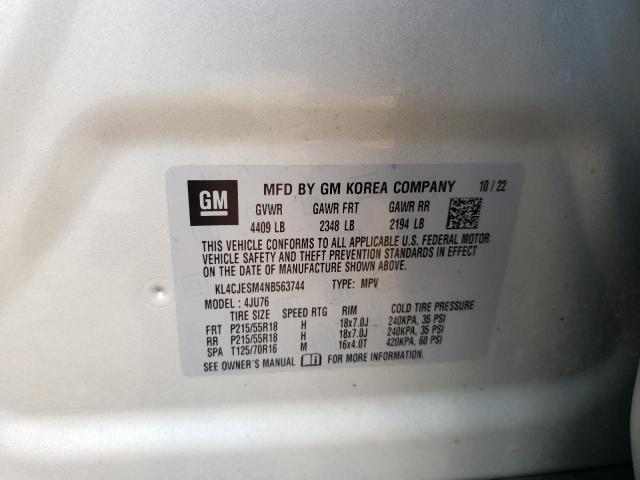 2022 BUICK ENCORE PRE KL4CJESM4NB563744