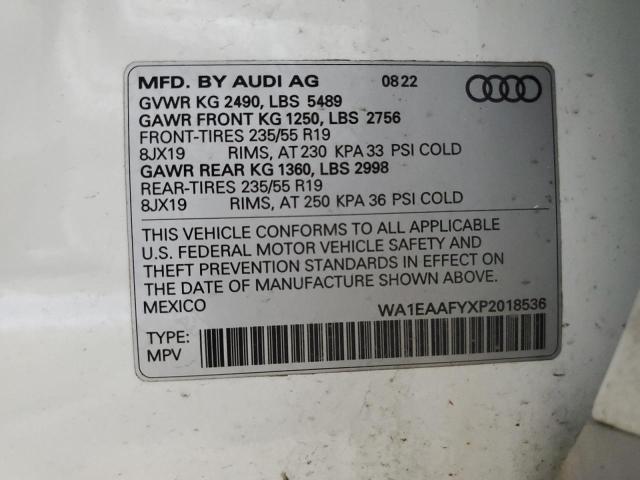 2023 AUDI Q5 PREMIUM WA1EAAFYXP2018536