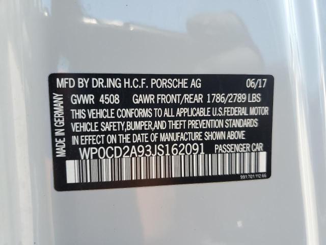 2018 PORSCHE 911 TURBO WP0CD2A93JS162091