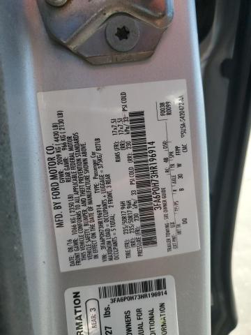 2017 FORD FUSION SE 3FA6P0H73HR196914