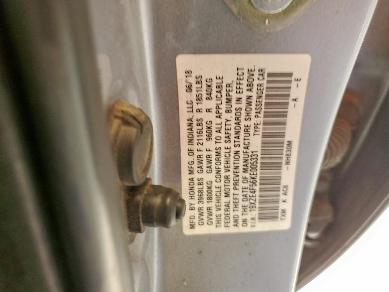 2019 HONDA INSIGHT EX 19XZE4F56KE005331
