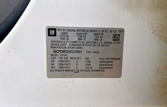 2017 CHEV SILVERADO C1500 - 3GCPCNEC2HG376907