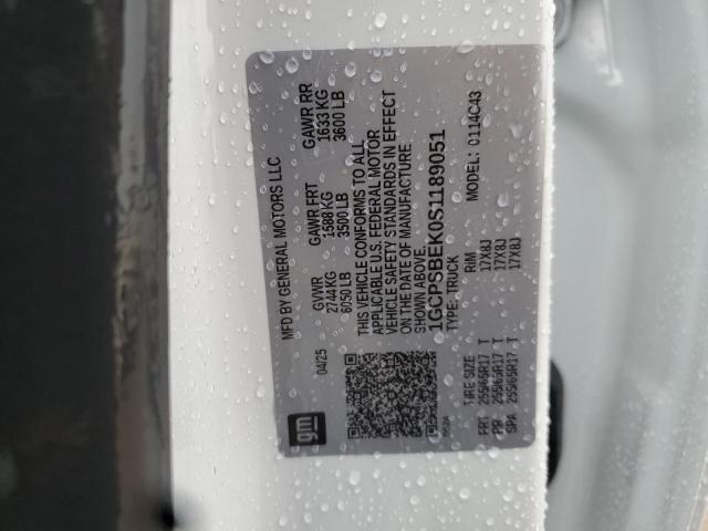 2025 CHEVROLET COLORADO 1GCPSBEK0S1189051