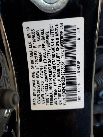 2019 HONDA CIVIC EX 19XFC1F33KE203032
