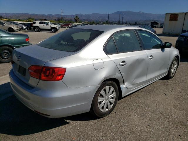 VOLKSWAGEN JETTA BASE 2013 silver  gas 3VW2K7AJ6DM380349 photo #4