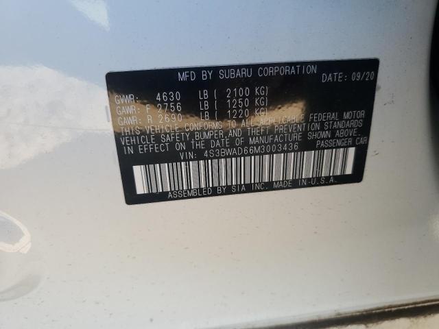 2021 SUBARU LEGACY PRE 4S3BWAD66M3003436