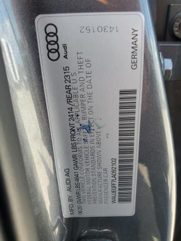 2020 AUDI A3 S-LINE WAUJEGFF7LA092102