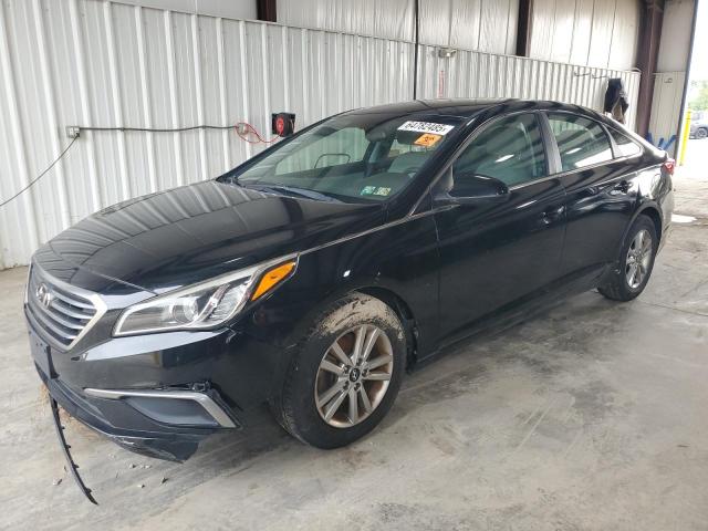HYUNDAI SONATA SE 2016 black  gas 5NPE24AF1GH320158 photo #1