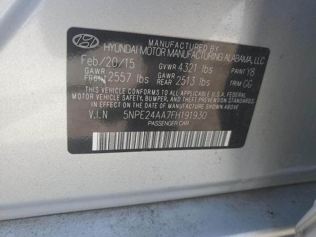2015 HYUNDAI SONATA ECO 5NPE24AA7FH191930