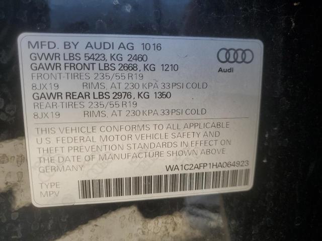 2017 AUDI Q5 PREMIUM WA1C2AFP1HA064923