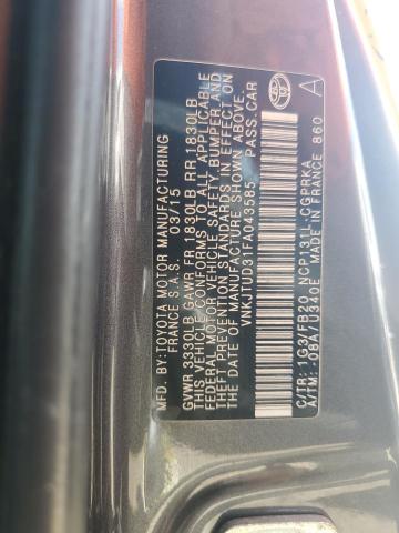 2015 TOYOTA YARIS #3303935748