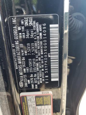 2016 KIA SORENTO SX 5XYPKDA5XGG014096