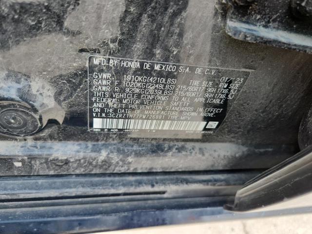 2023 HONDA HR-V EXL 3CZRZ1H77PM726881