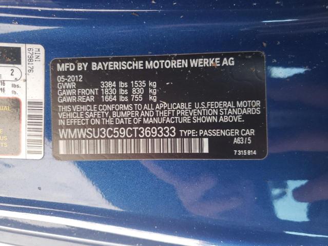 2012 MINI COOPER - WMWSU3C59CT369333