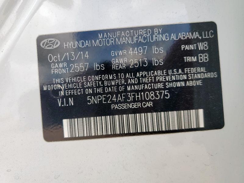 2015 HYUNDAI SONATA SE - 5NPE24AF3FH108375