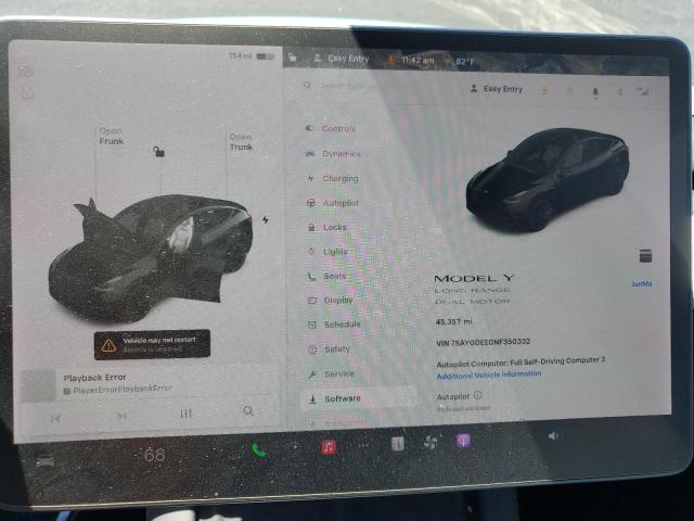 2022 TESLA MODEL Y 7SAYGDEE0NF350332