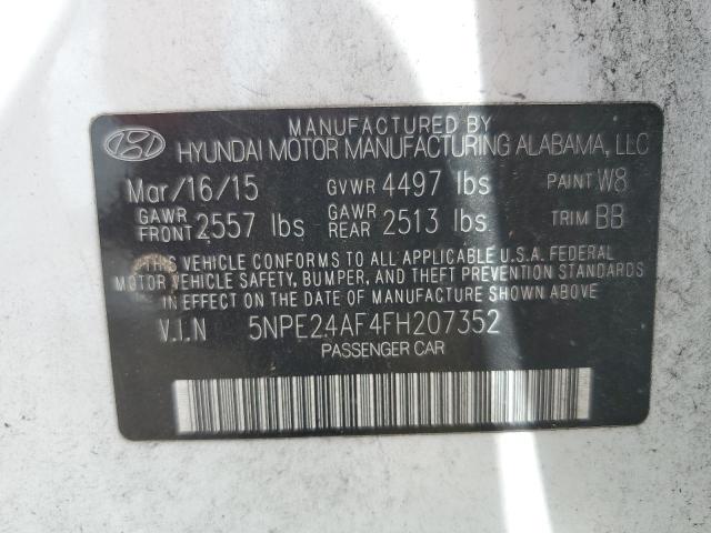 2015 HYUNDAI SONATA SE 5NPE24AF4FH207352