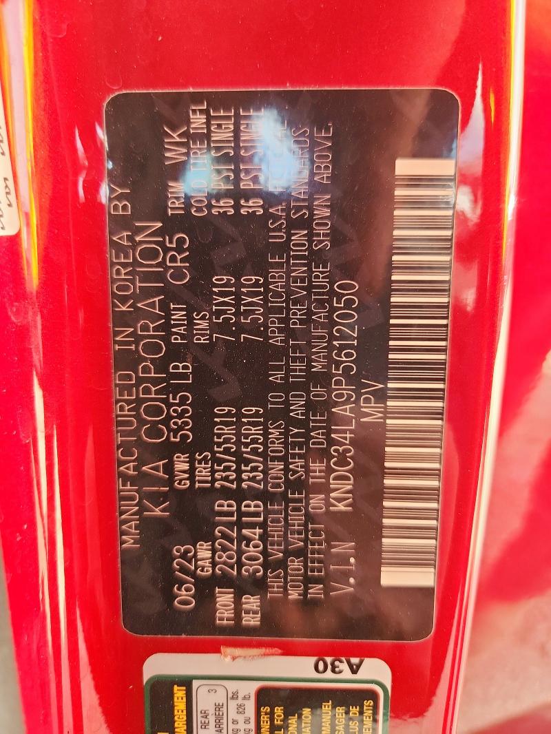 2023 KIA EV6 LIGHT KNDC34LA9P5612050