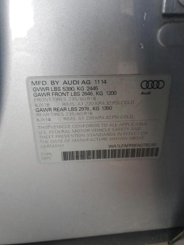 2015 AUDI Q5 PREMIUM WA1LFAFP8FA078240