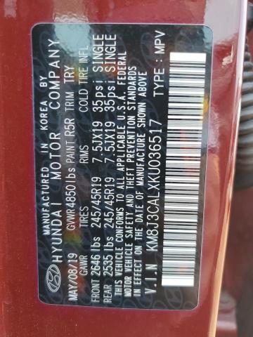 2019 HYUNDAI TUCSON LIM - KM8J3CALXKU036517