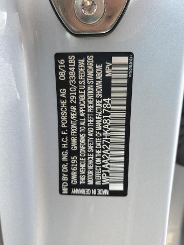 2017 PORSCHE CAYENNE - WP1AA2A27HKA81784