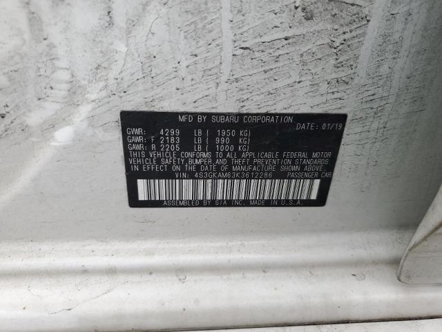 2019 SUBARU IMPREZA SP 4S3GKAM63K3612286
