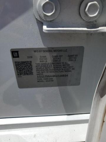 2019 CHEVROLET IMPALA LT 1G11Z5SA4KU116934