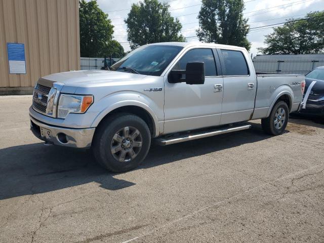 FORD F150 SUPER 2010 silver crew pic flexible fuel 1FTFW1EV9AFC99621 photo #1