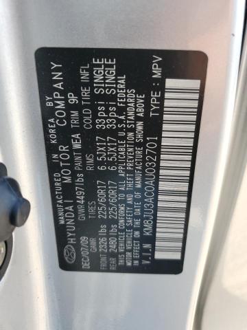 2010 HYUNDAI TUCSON GLS - KM8JU3AC0AU032701